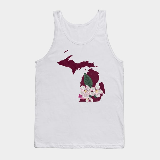 Michigan Apple Blossom Tank Top by Lavenderbuttons